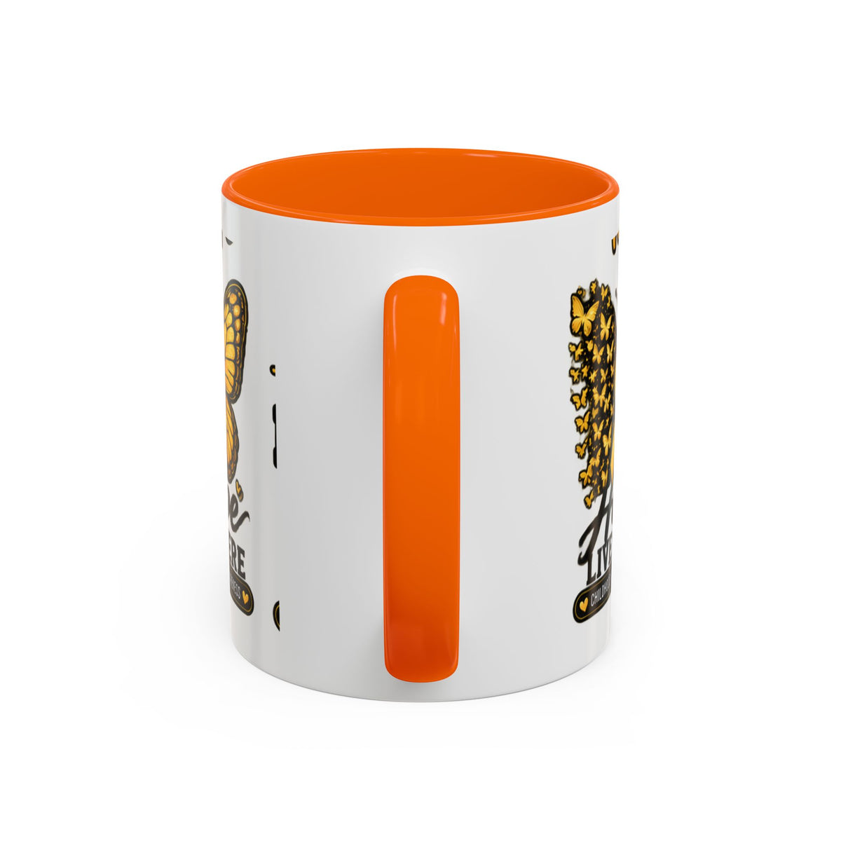 Children’s Cancer Awareness Accent Coffee Mug — "Hope Lives Here" (11/15oz)