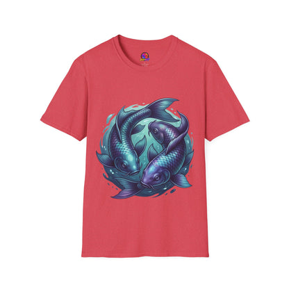 Koi Fish Circle T-Shirt — Artistic Yin Yang Aquatic Tee