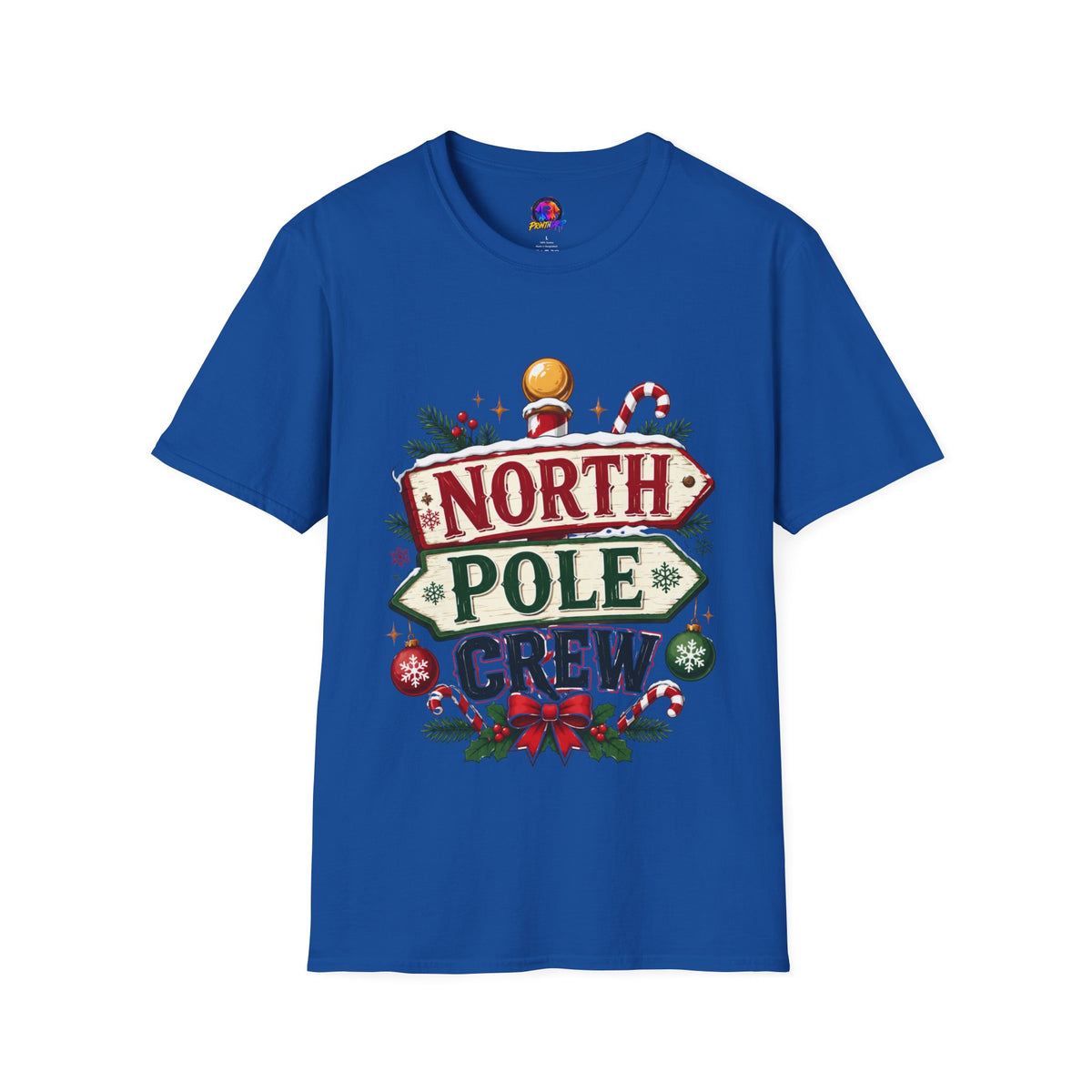 T-Shirt — North Pole Crew Christmas Holiday Graphic Tee