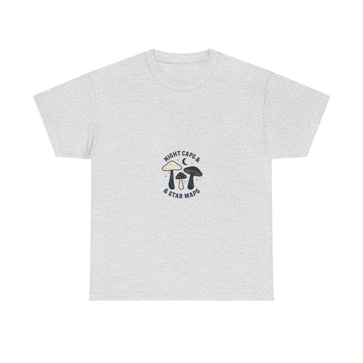 Mushroom Night Cap Tee — 'Night Caps & Star Maps' Graphic T-Shirt - Trending Now - September 2026