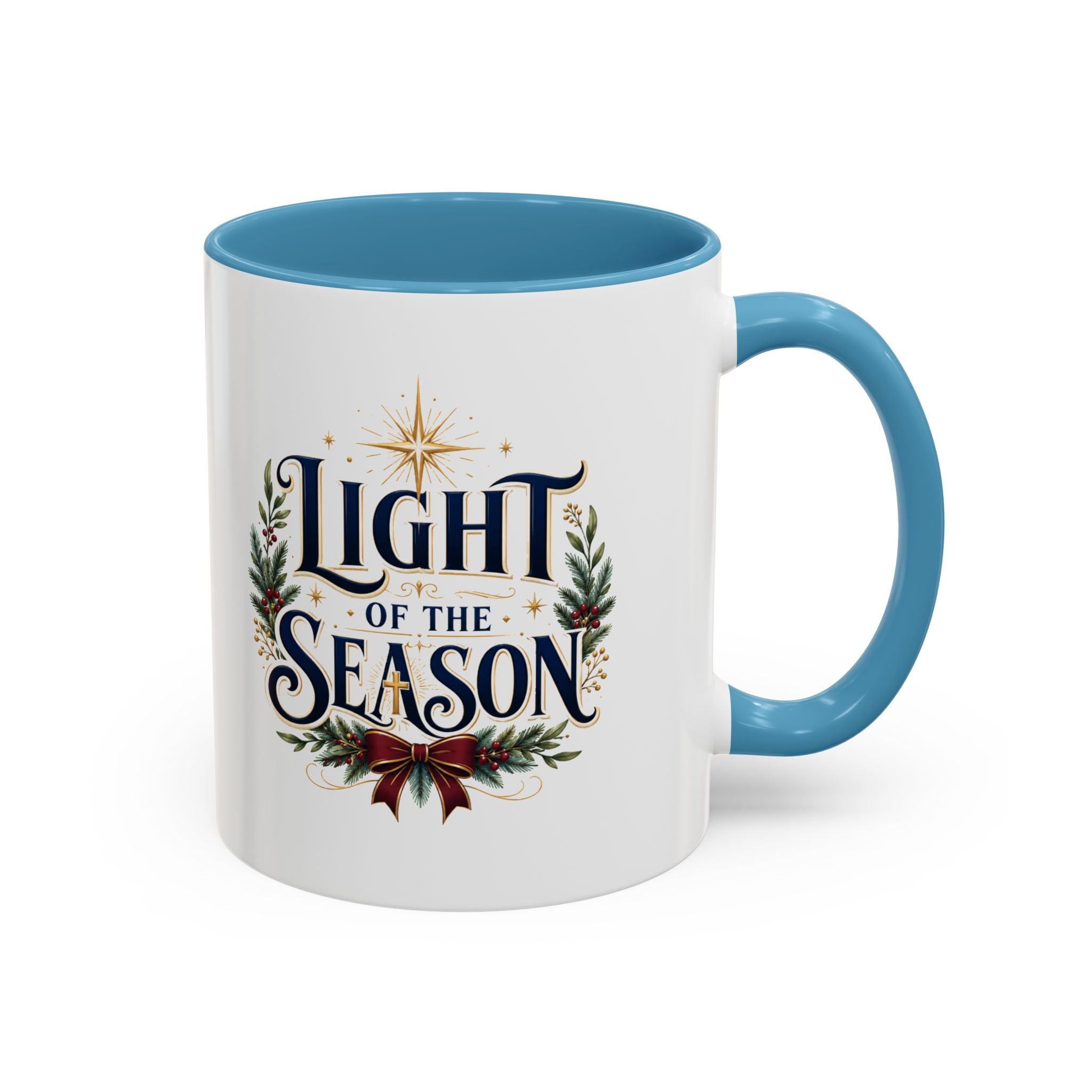 Christmas Light of the Season Accent Coffee Mug — Holiday Christmas Tea Cup