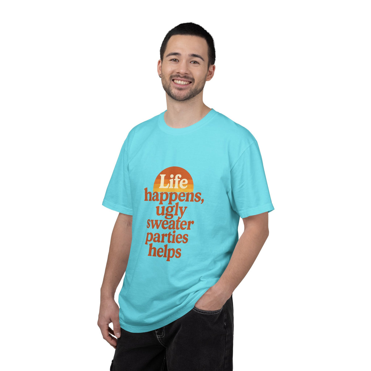 Life Happens Ugly Sweater Parties Helps T-Shirt - Trending Now - October 2026