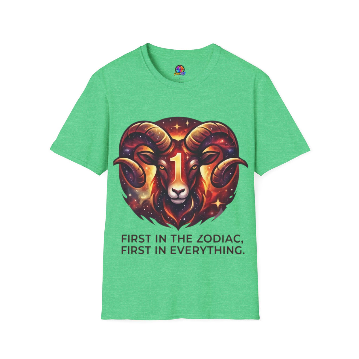 Aries Zodiac Ram Graphic T-Shirt — 'First in the Zodiac' Astrology Tee