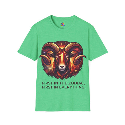 Aries Zodiac Ram Graphic T-Shirt — 'First in the Zodiac' Astrology Tee