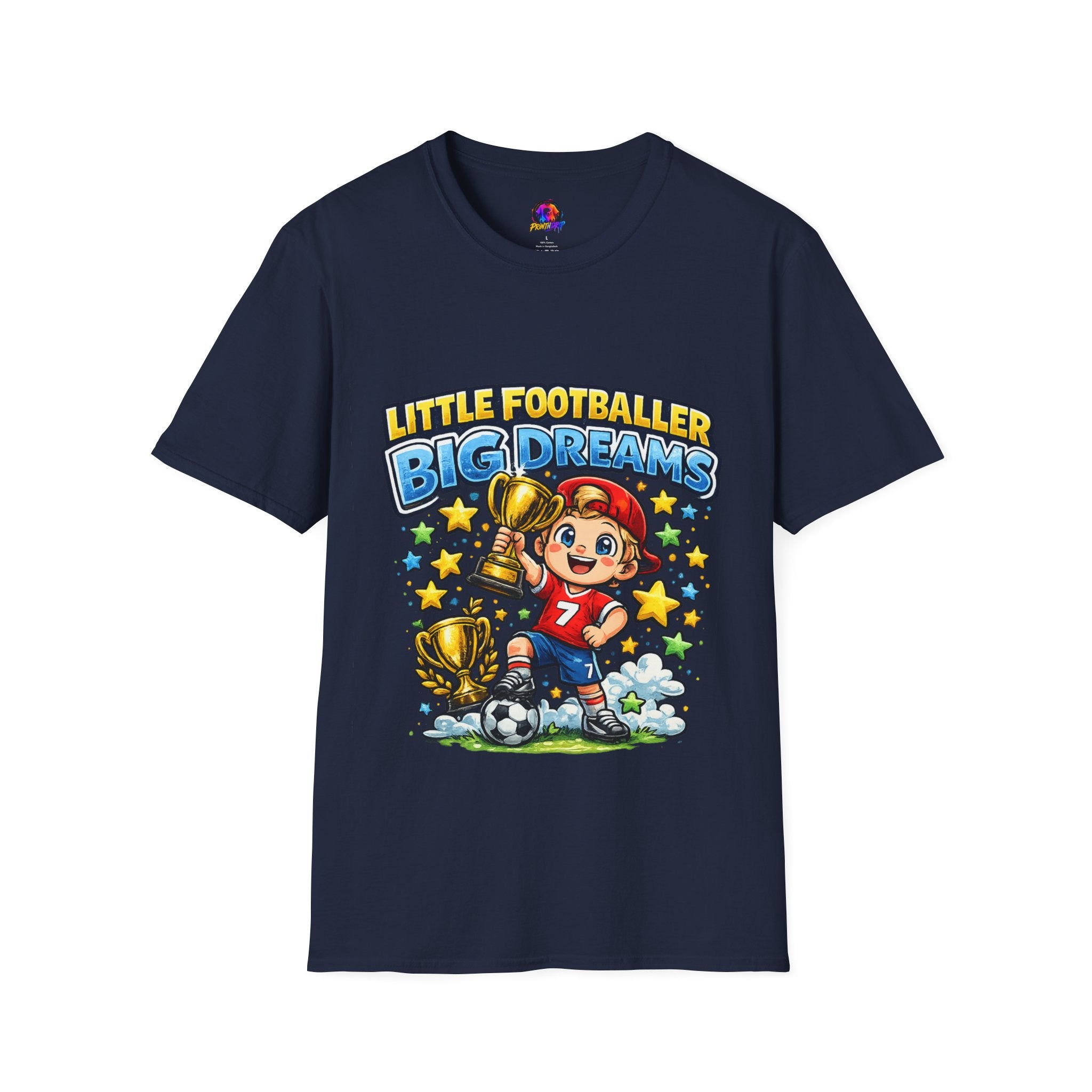 Kids Football T‑Shirt — "Little Footballer Big Dreams" Graphic Tee