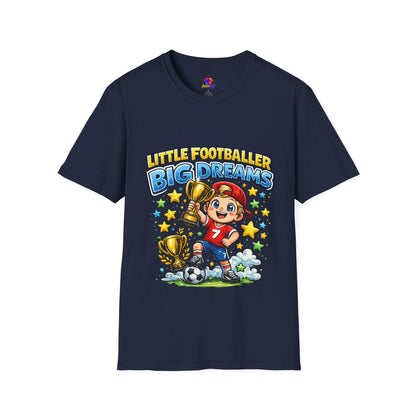 Kids Football T‑Shirt — "Little Footballer Big Dreams" Graphic Tee