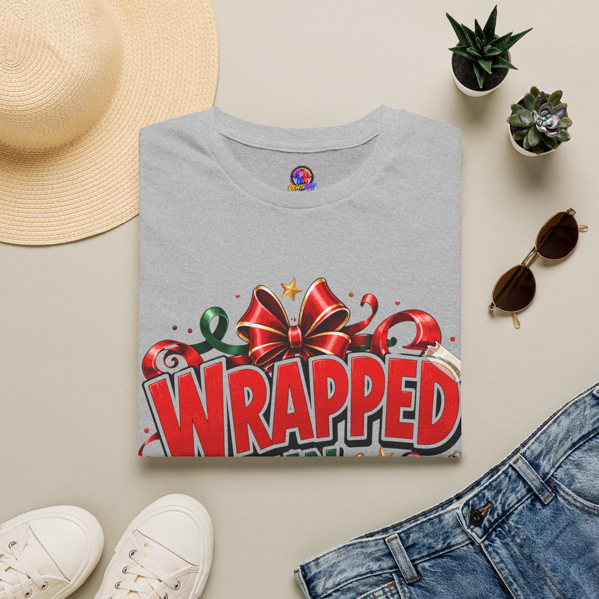 T-Shirt — "Wrapped in Chaos" Holiday Graphic Tee