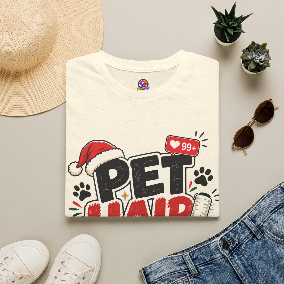 Pet Hair Holiday Tee — Funny Christmas Shirt for Pet Lovers