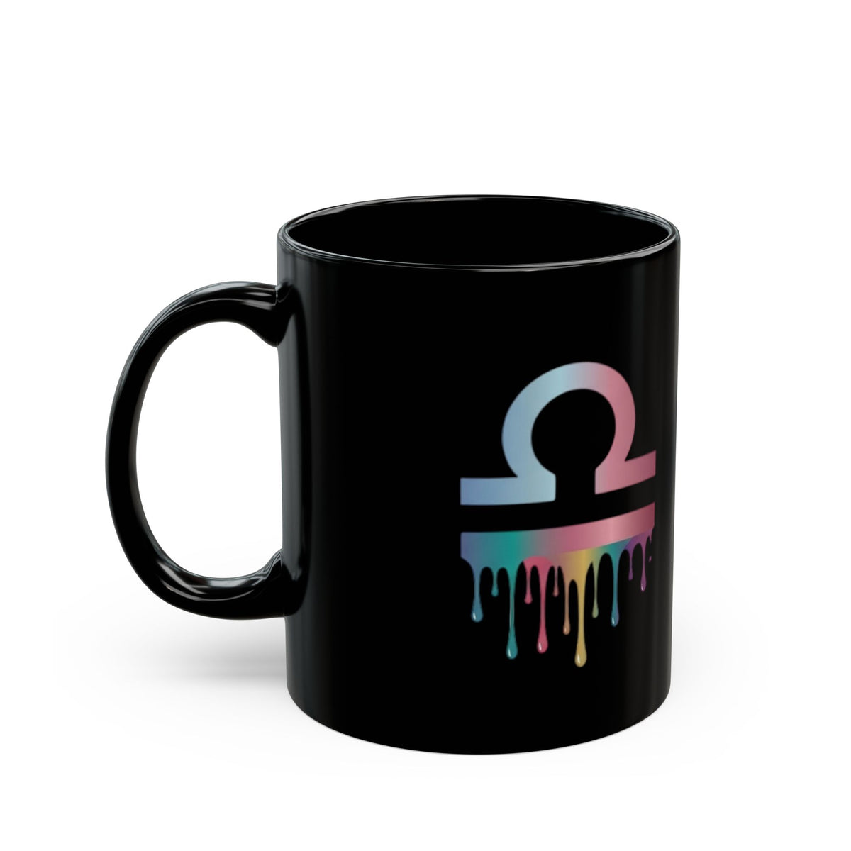 Libra Zodiac Libra Horoscope Mug — Rainbow Drip Zodiac Coffee Cup