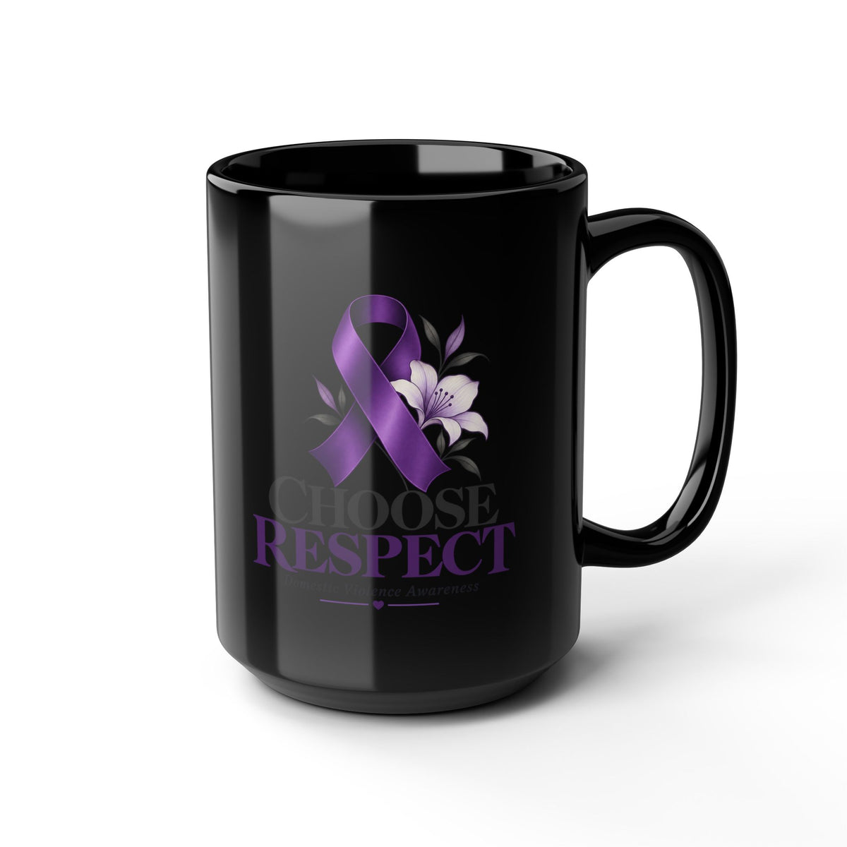 Choose Respect Purple Ribbon Domestic Violence Awareness Mug