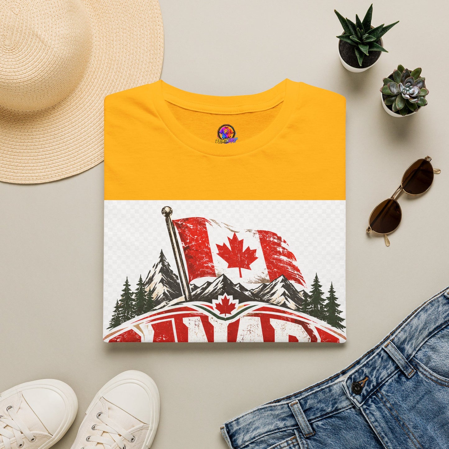Canada Soccer T‑Shirt — Canadian Flag & Maple Leaf Crest