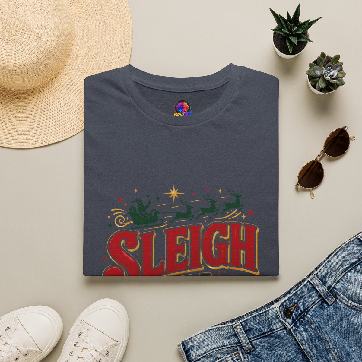 Sleigh All Day Christmas T-Shirt