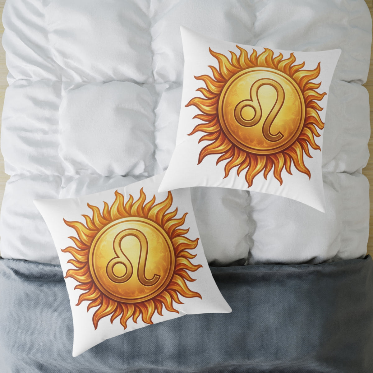 Leo Zodiac Sun Astrological Square Poly Canvas Pillow