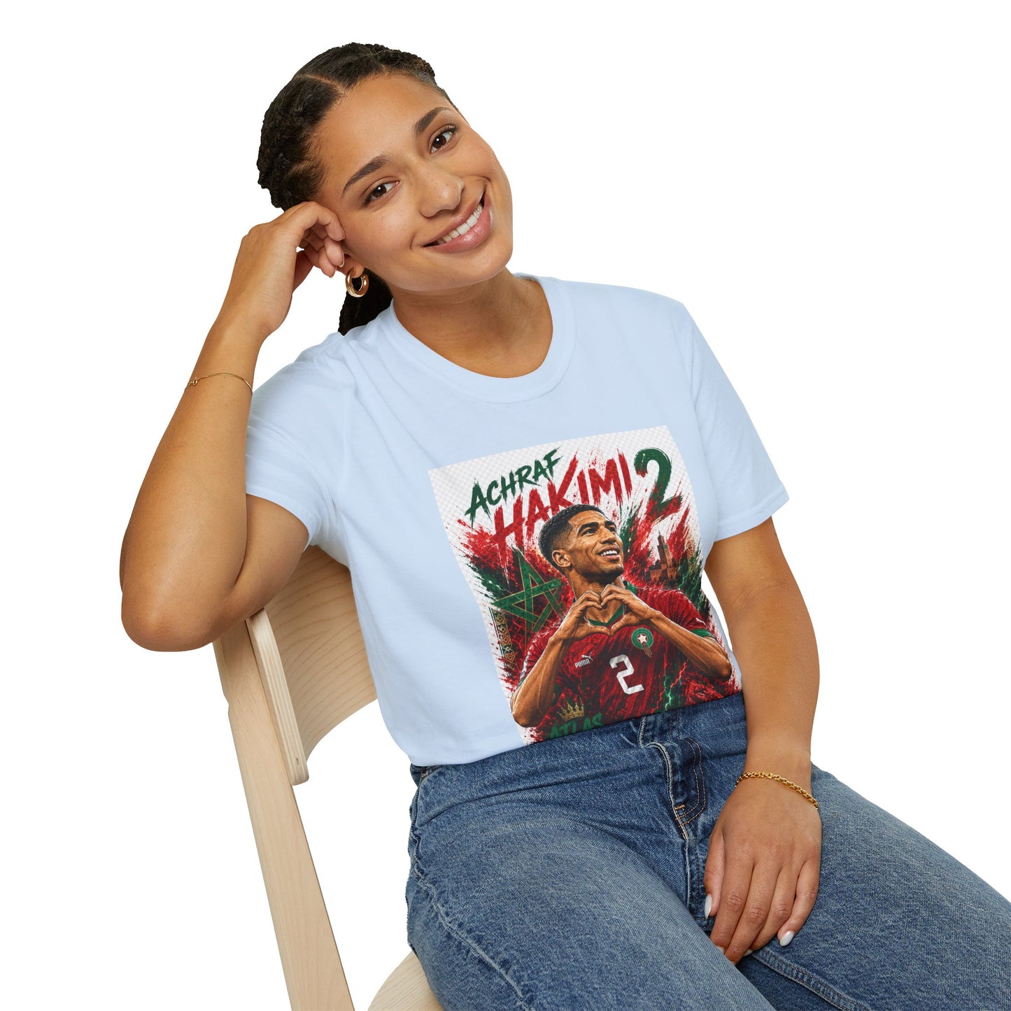 Achraf Hakimi #2 Soccer T-Shirt — Morocco Football Fan Tee