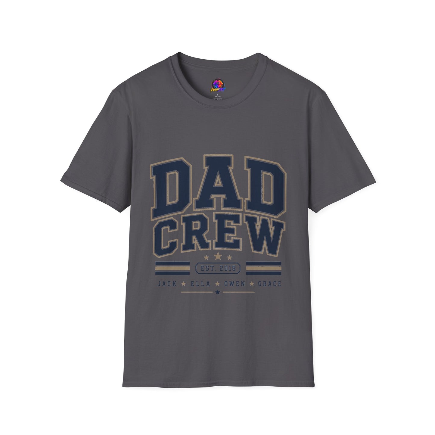 Dad Crew T-Shirt — Vintage Collegiate "DAD CREW" Father's Day Tee