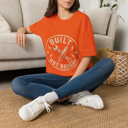 T-Shirt — "Built Not Bought" Vintage Mechanic Graphic