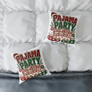 Christmas Pillow — Pajama Party Crew Holiday Decorative Throw Pillow