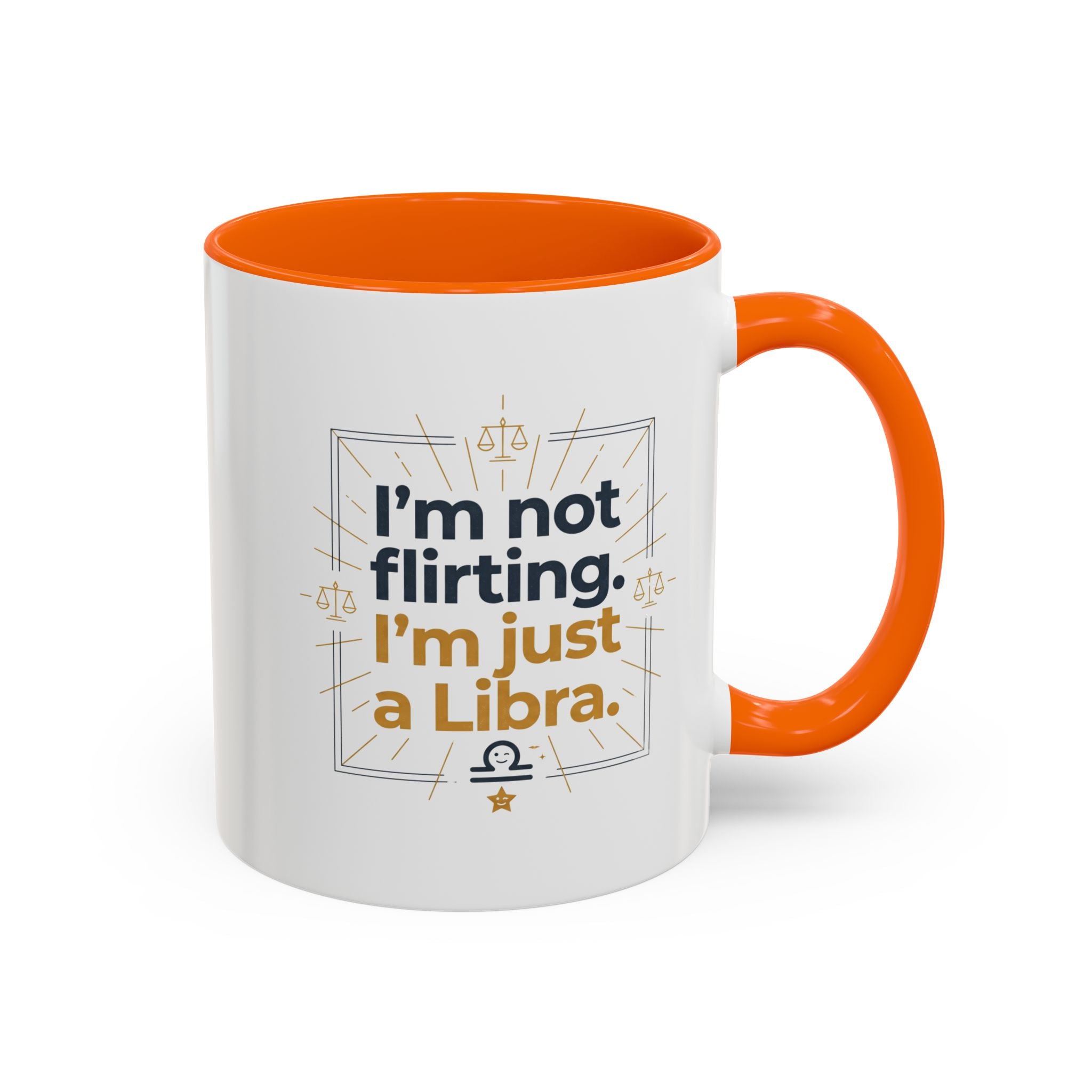 Libra Coffee Mug - "I'm Not Flirting, I'm Just a Libra" Accent Mug