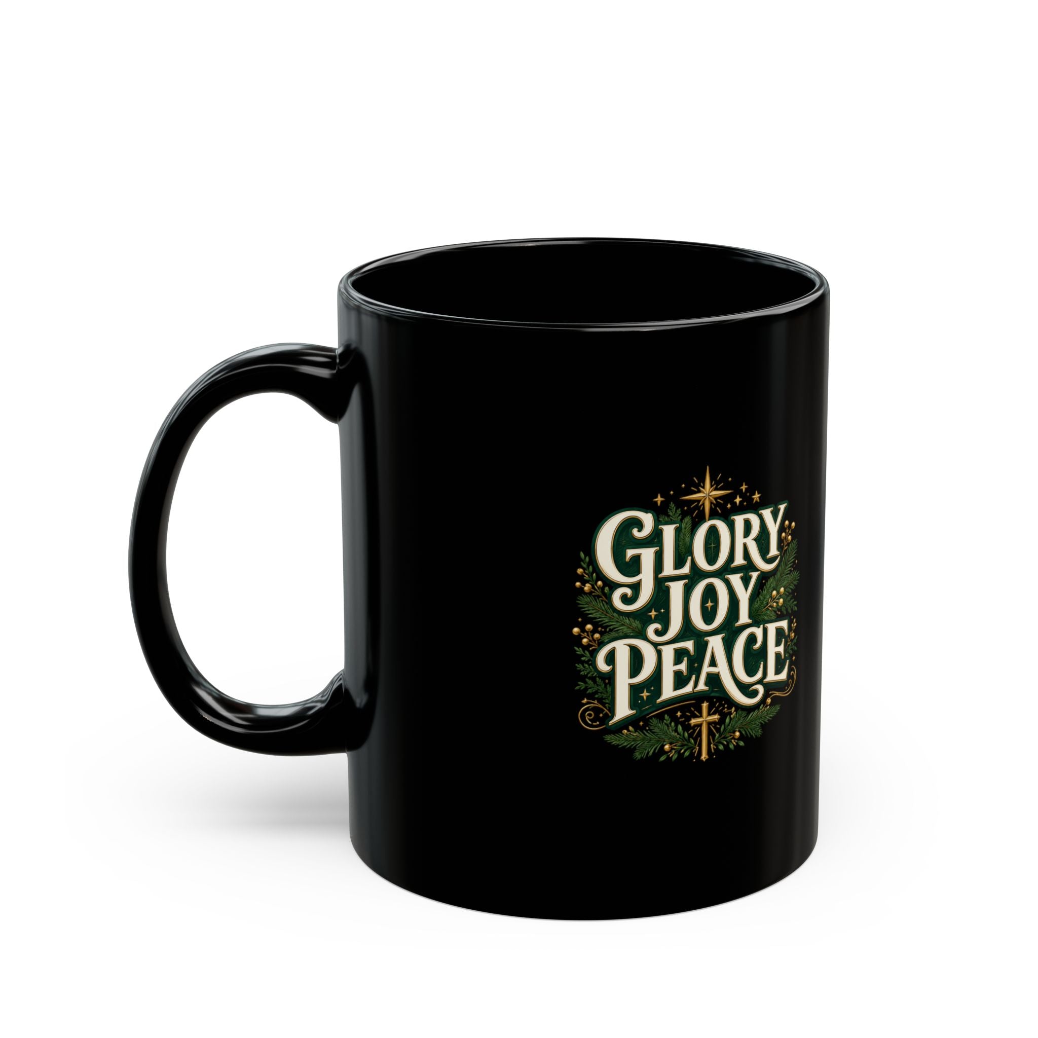 Glory Joy Peace Christmas Mug – Holiday Faith Coffee Cup
