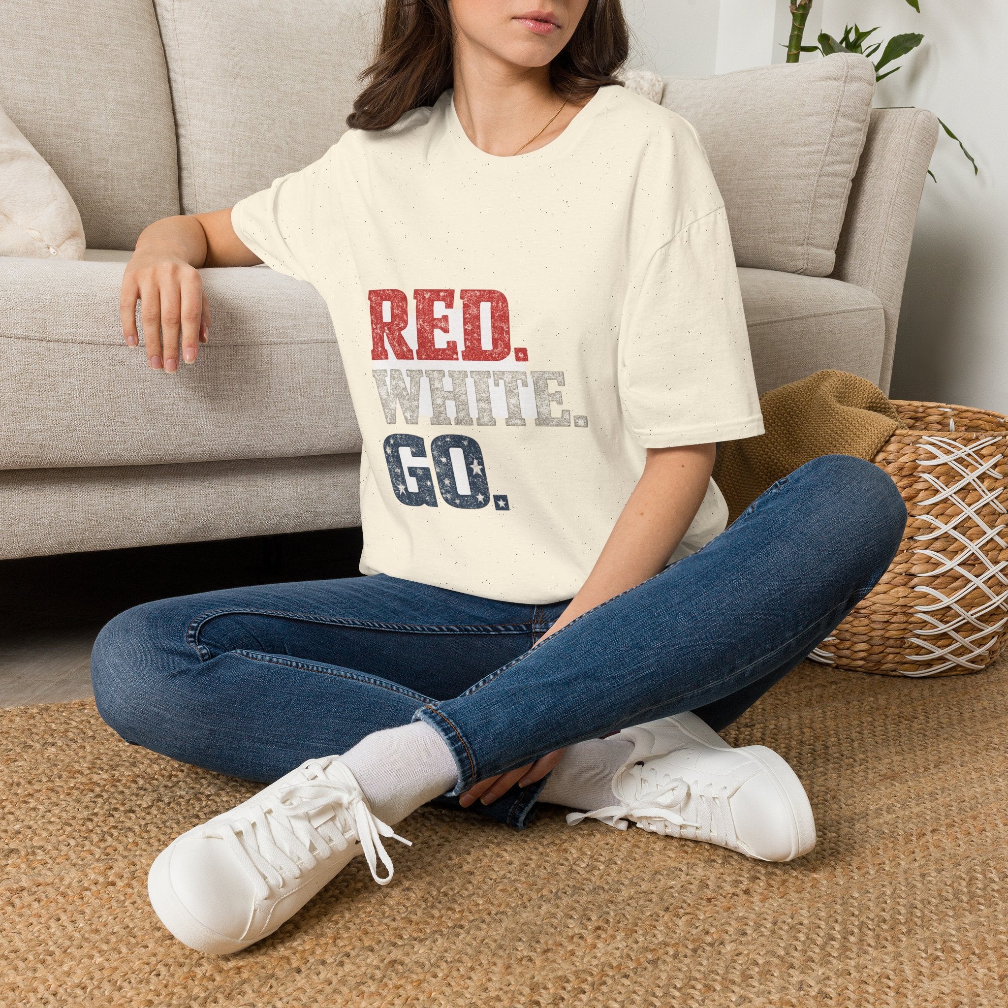 USA Patriotic 'Red. White. Go.' T-Shirt — 4th of July Independence Day Tee
