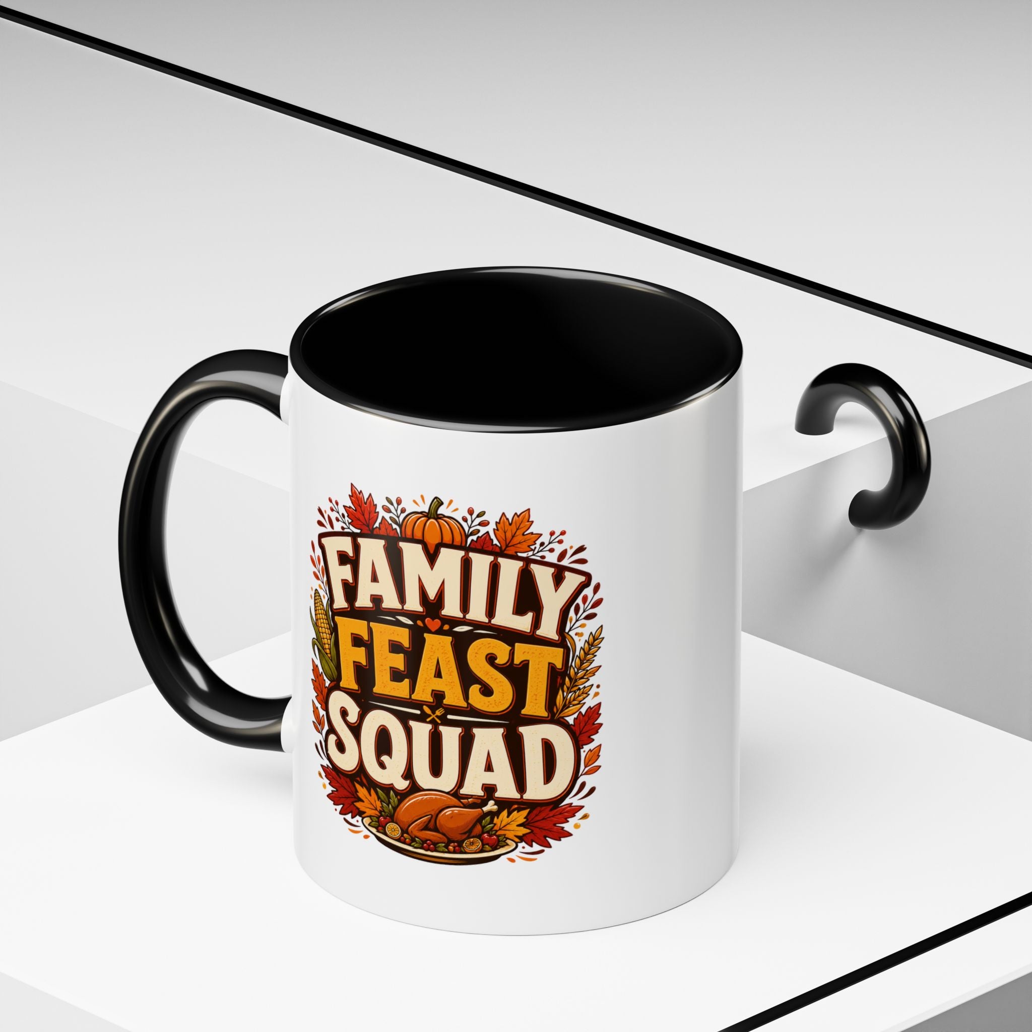 Thanksgiving Mug Family Feast Squad Coffee Mug — Thanksgiving Fall Holiday Accent Mug