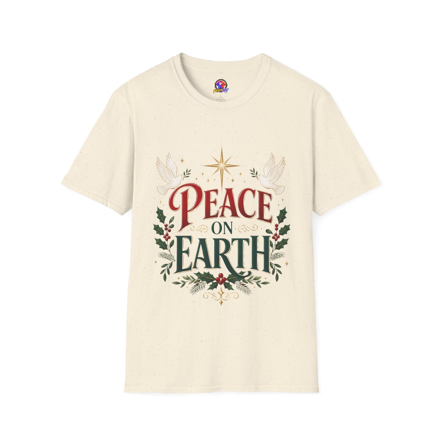 Peace on Earth T-Shirt — Holiday Dove & Star Christmas Tee