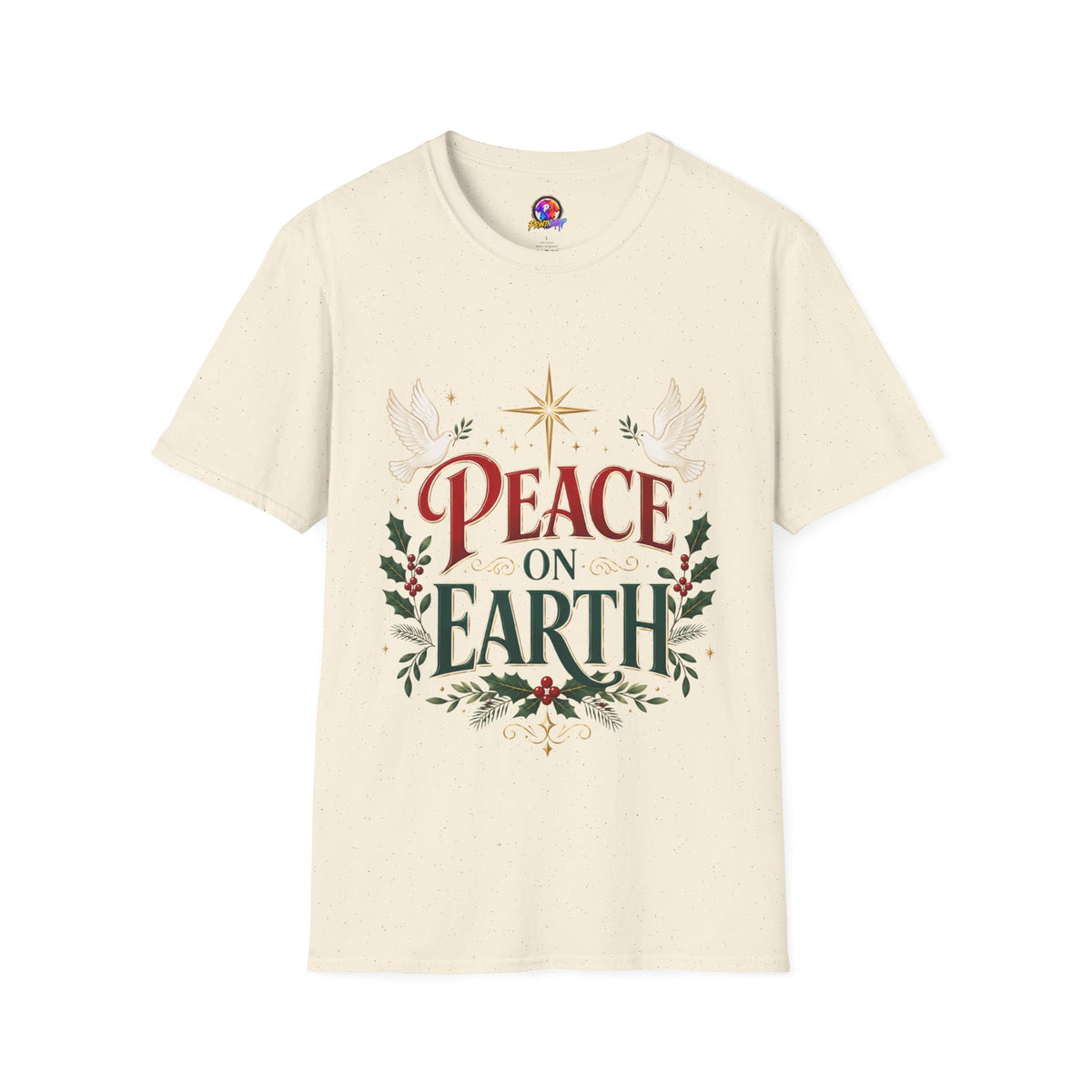 Peace on Earth T-Shirt — Holiday Dove & Star Christmas Tee