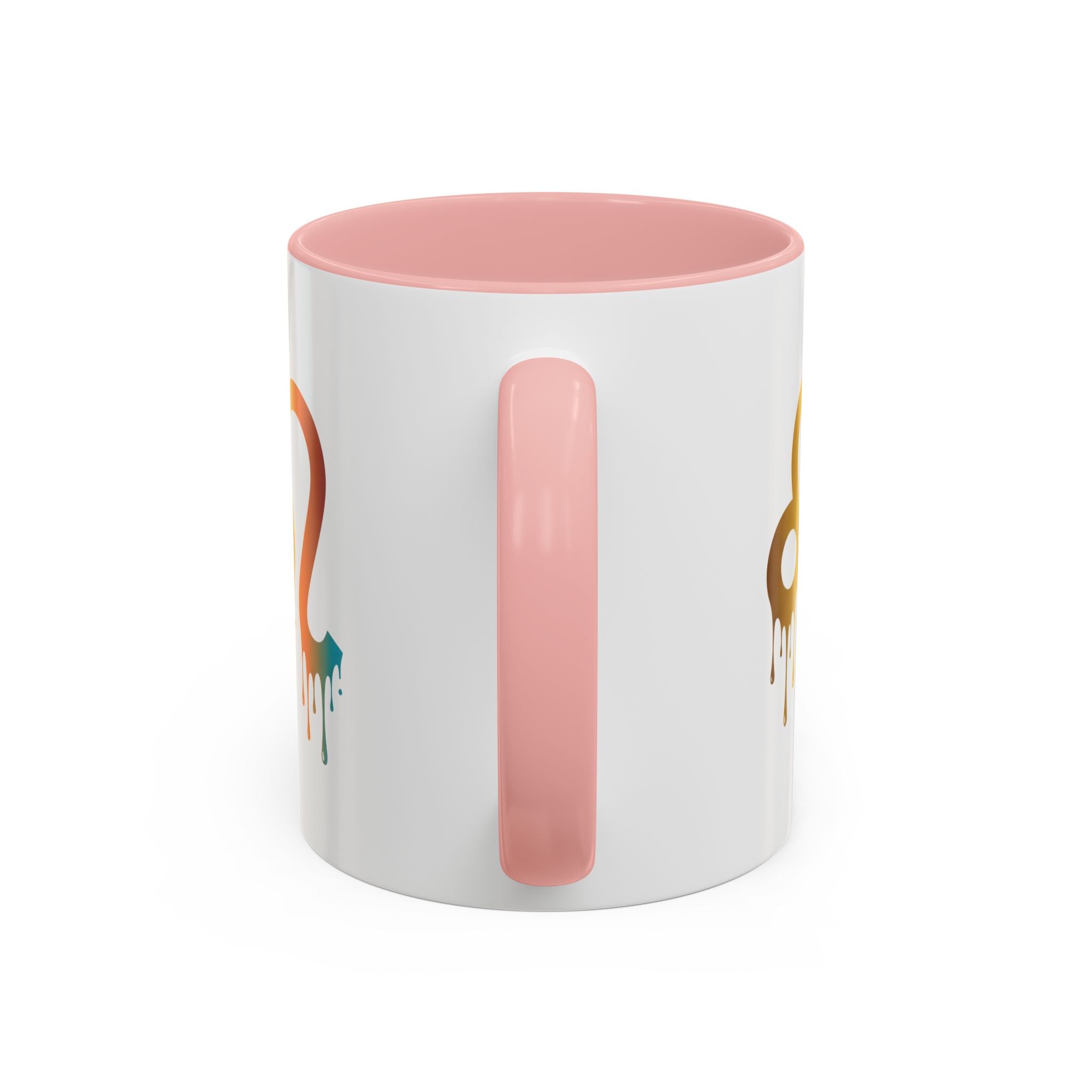 Leo Zodiac Coffee Mug — Dripping Rainbow Leo Symbol Accent Mug