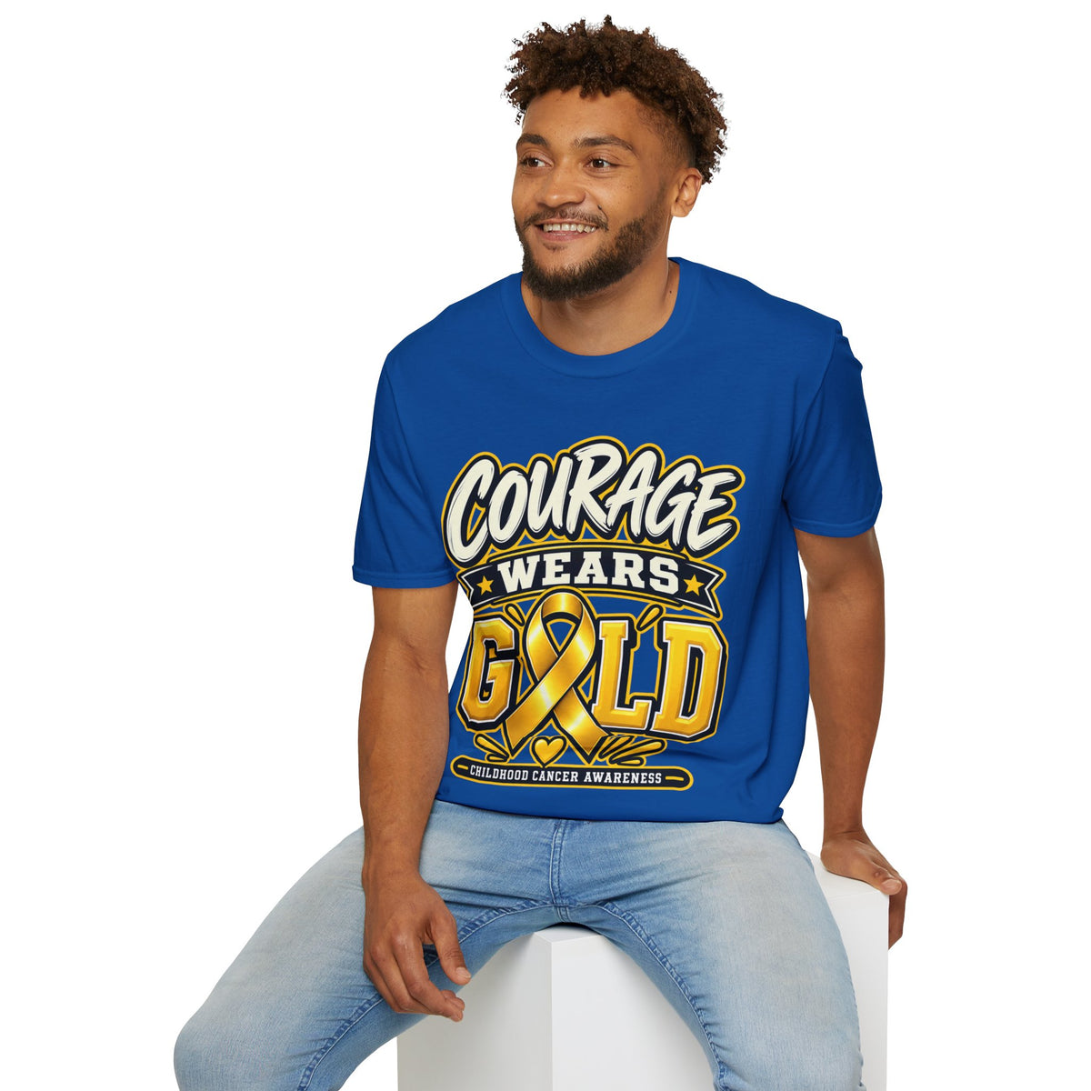 Childhood Cancer Awareness T-Shirt — "Courage Wears Gold"