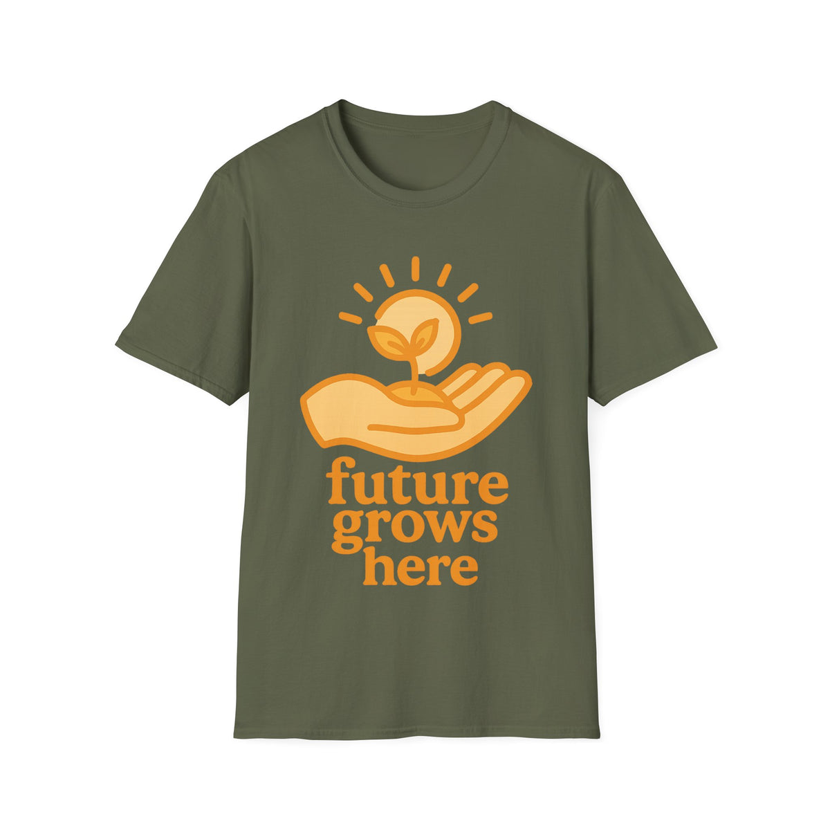 T-Shirt — "Future Grows Here" Sunseed Graphic - Trending Now - September 2026