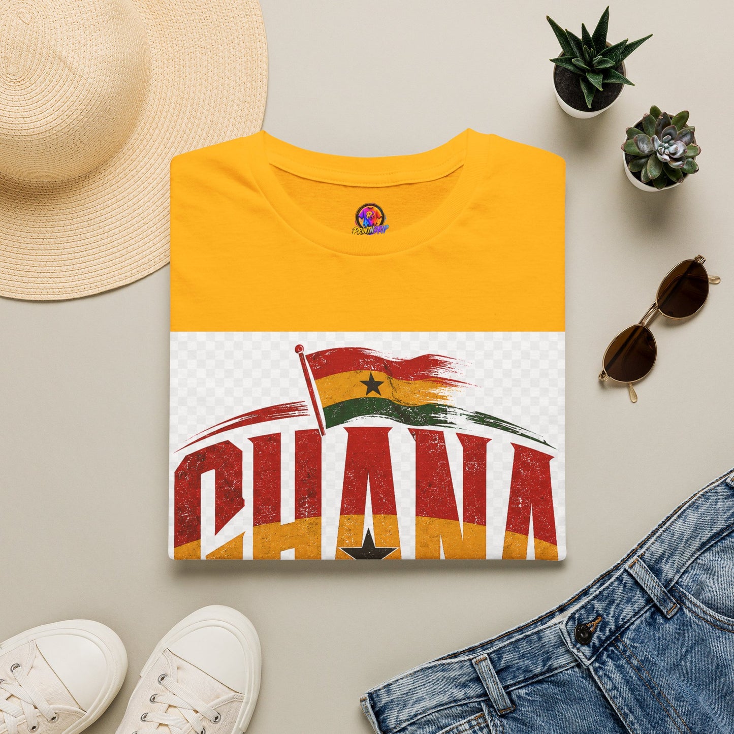 Ghana Flag Soccer T-Shirt — Retro Ghana Pride Football Tee
