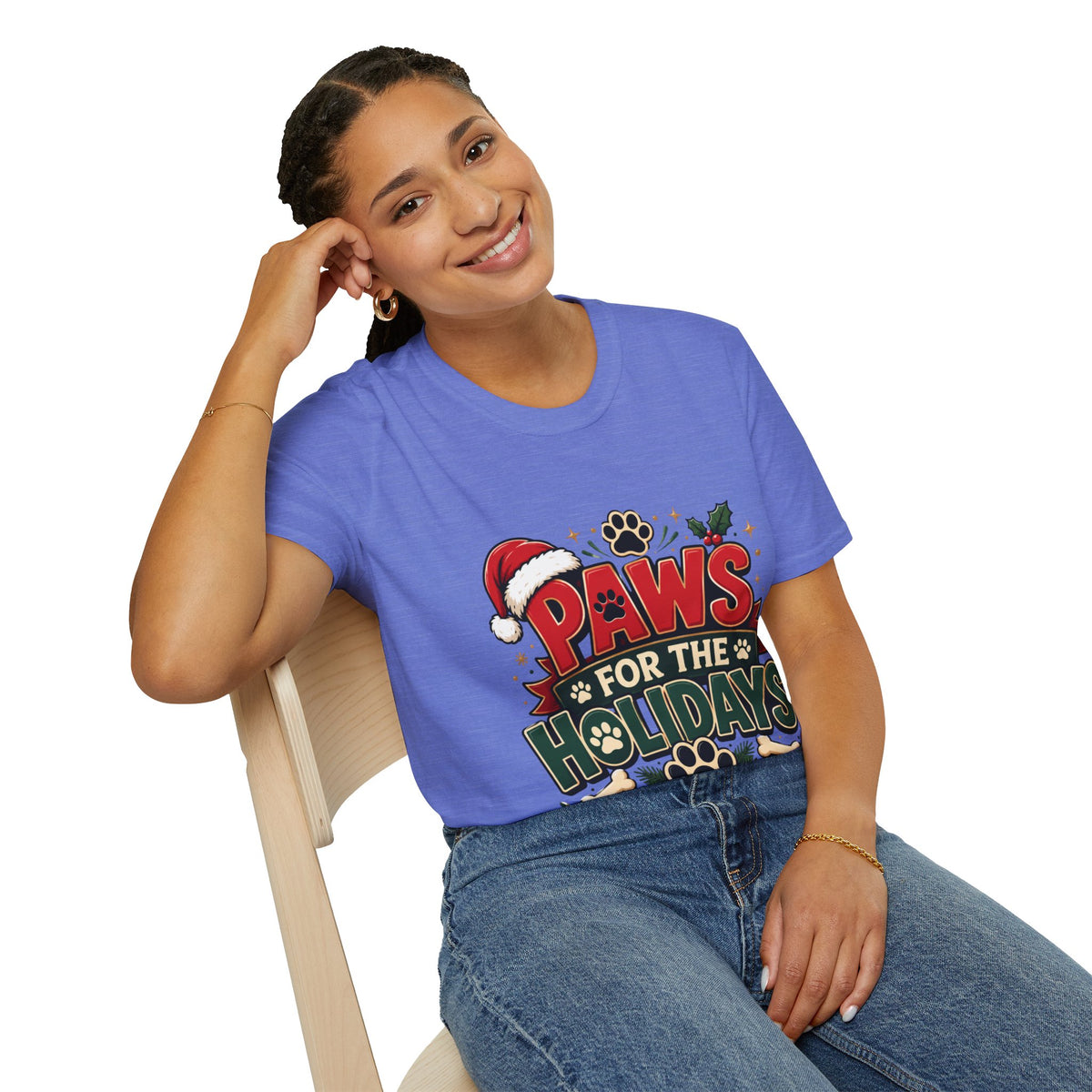 Paws for the Holidays T-Shirt — Festive Christmas Pet Lover Tee