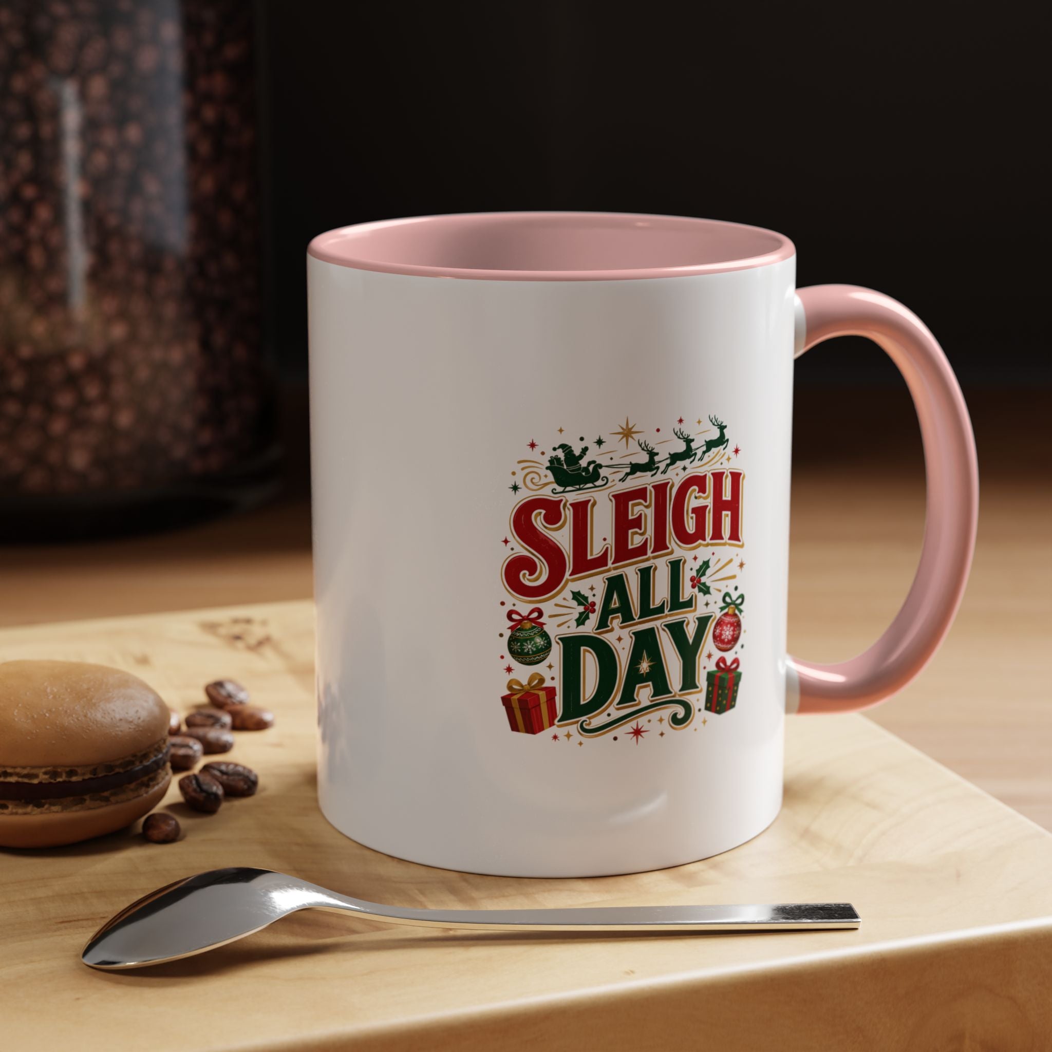 Sleigh All Day Accent Coffee Mug – Holiday Christmas Gift