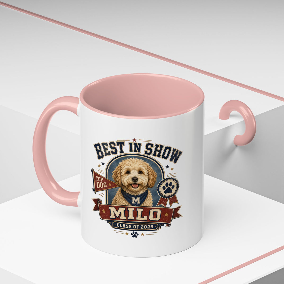 Milo Bailey Dog Dad Mom Best in Show Milo Coffee Mug — Personalized Dog Portrait Accent Mug