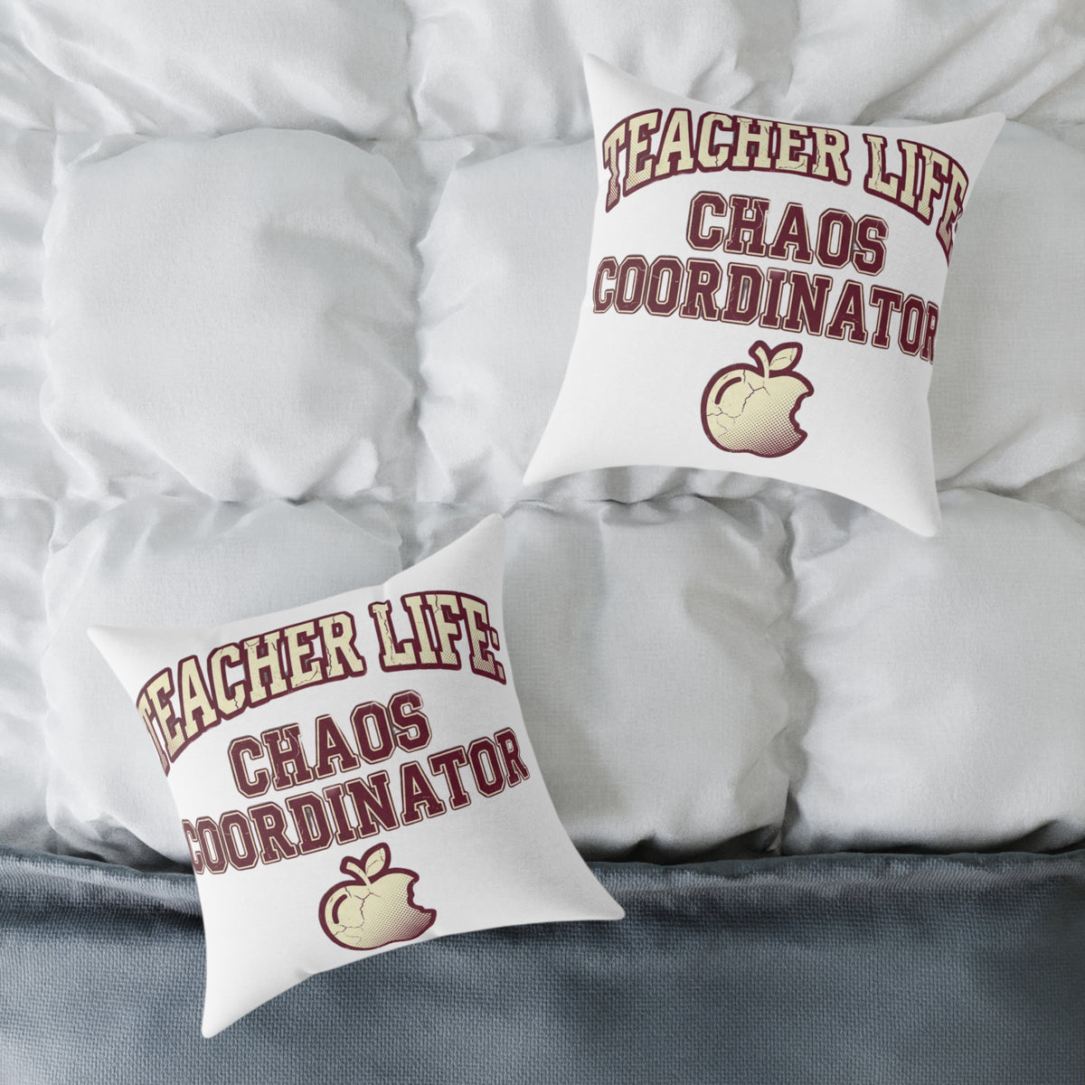 Funny Teacher Life Chaos Coordinator Square Pillow