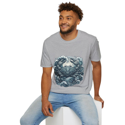 Crab and Waves Graphic T-Shirt — Coastal Oceanic Nautical Tee