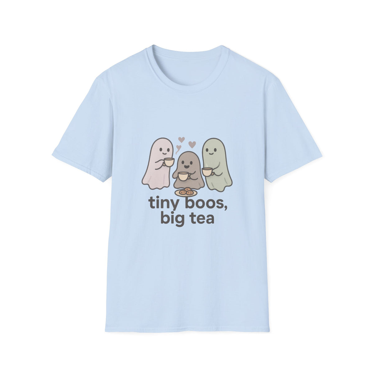 Cute Ghosts T-Shirt — “tiny boos, big tea” Cute Halloween Tee - Trending Now - August 2026