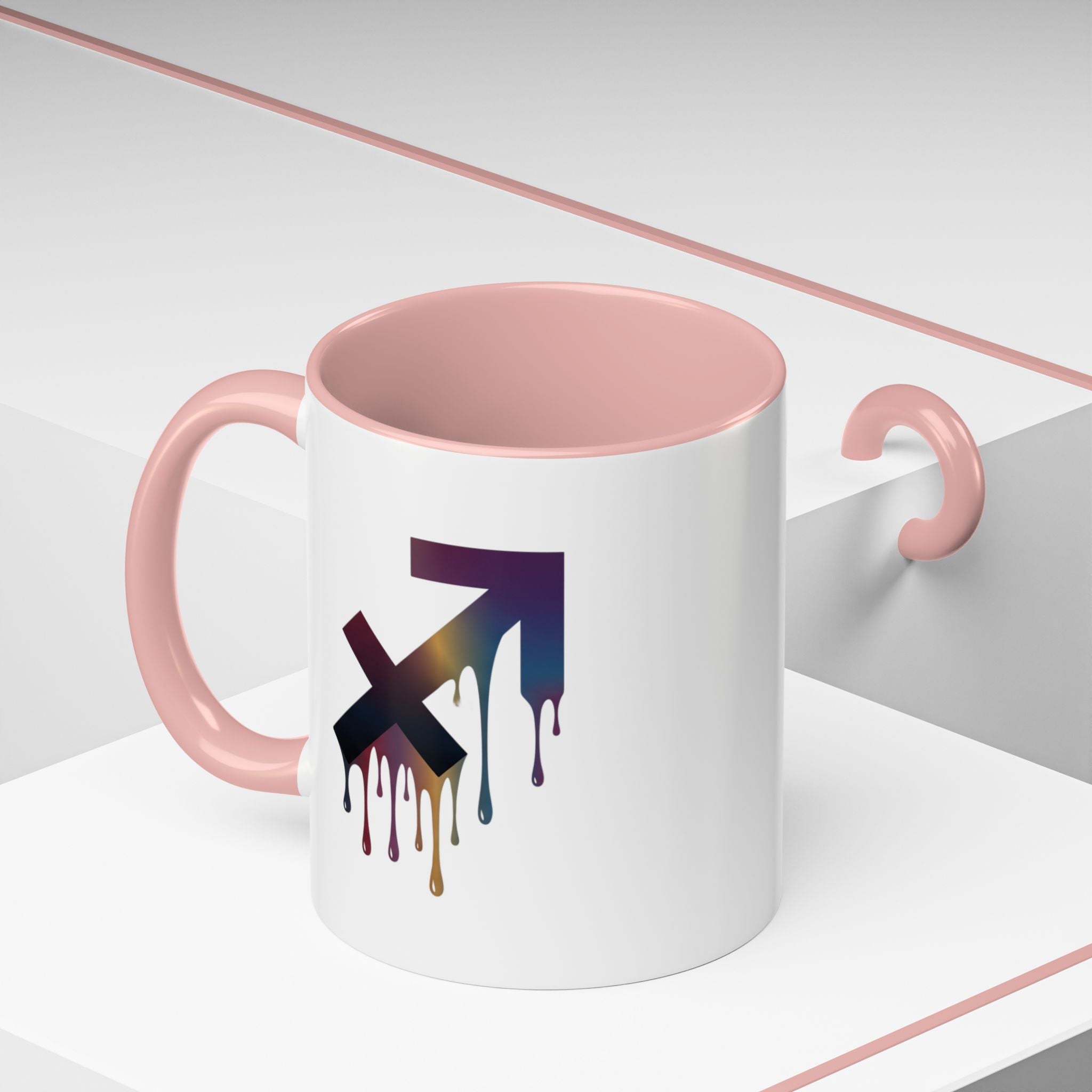Sagittarius Drip Accent Coffee Mug — Zodiac Archer Horoscope Gift