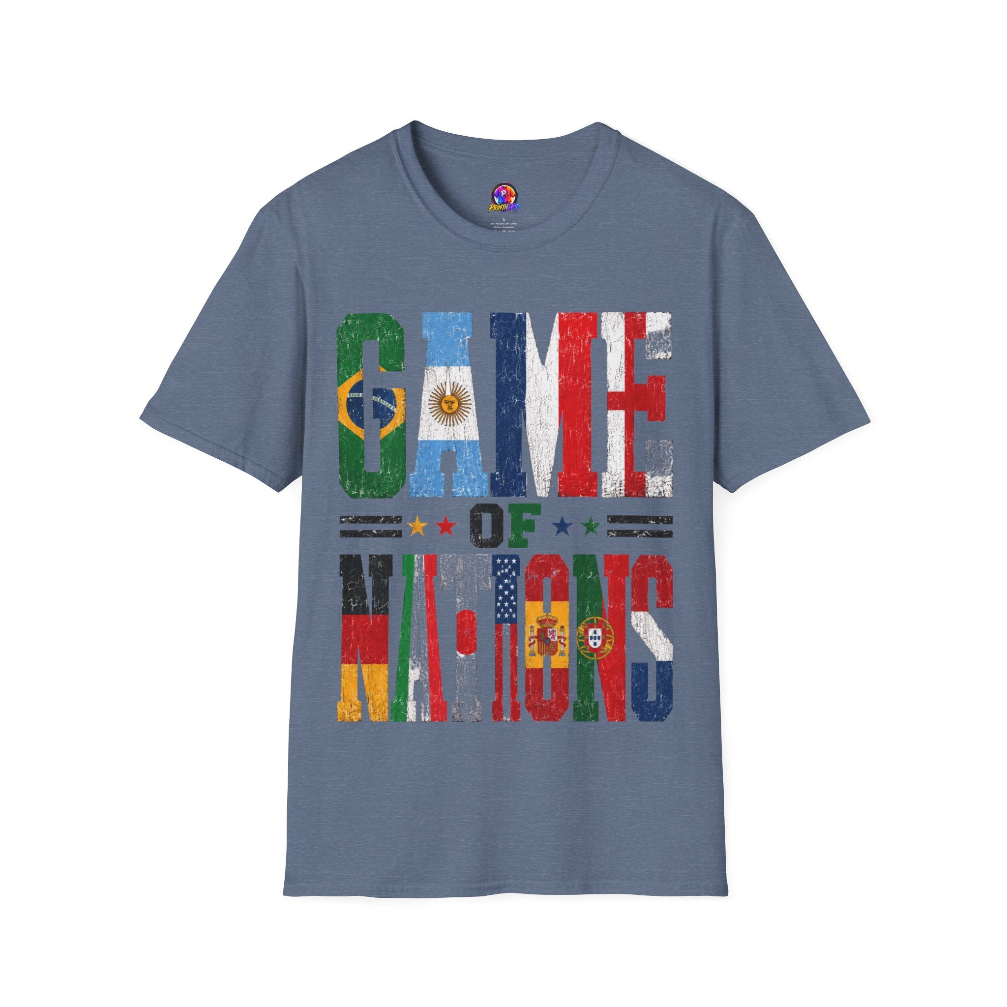 FIFA World Cup 2026 T-Shirt — 'Game of Nations' Vintage Flag Soccer Graphic Tee
