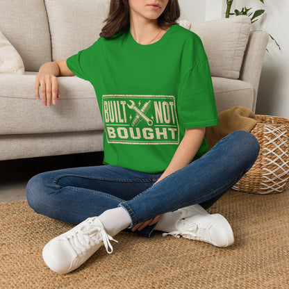 Built Not Bought T-Shirt — Vintage Mechanic Workwear Tee