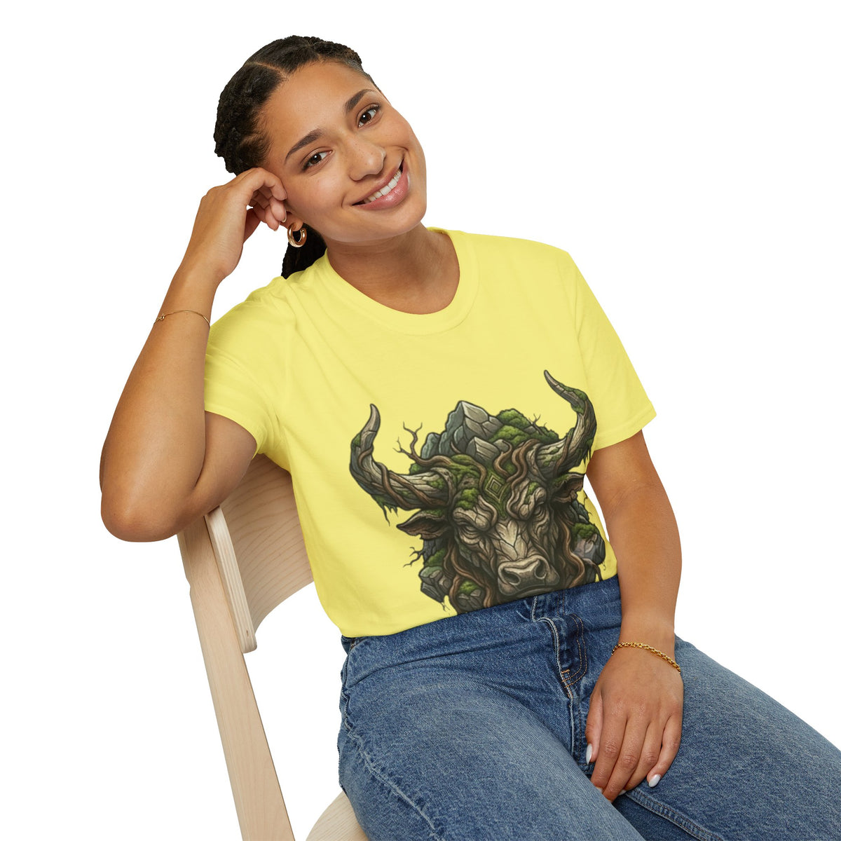 Taurus Greenman Bull T-Shirt — Nature Spirit Woodland Bull Graphic Tee