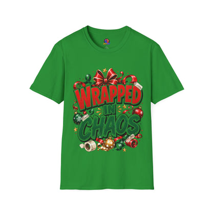 T-Shirt — "Wrapped in Chaos" Holiday Graphic Tee