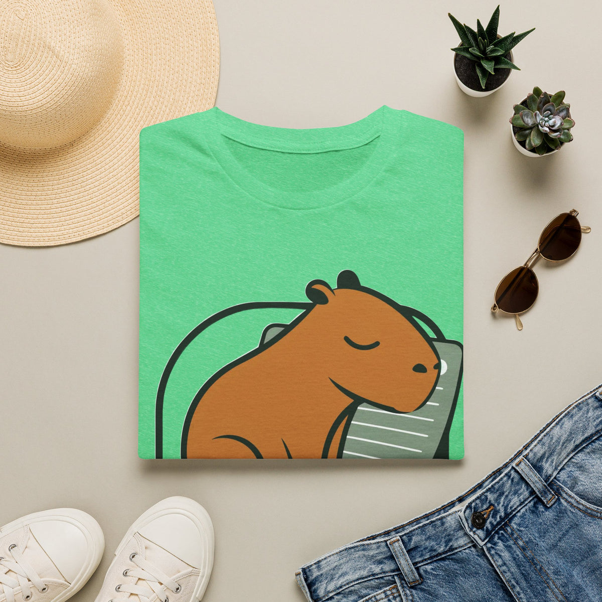 Capybara Nap T-Shirt — Cute Relaxed Capybara Illustration Tee - Trending Now - August 2026