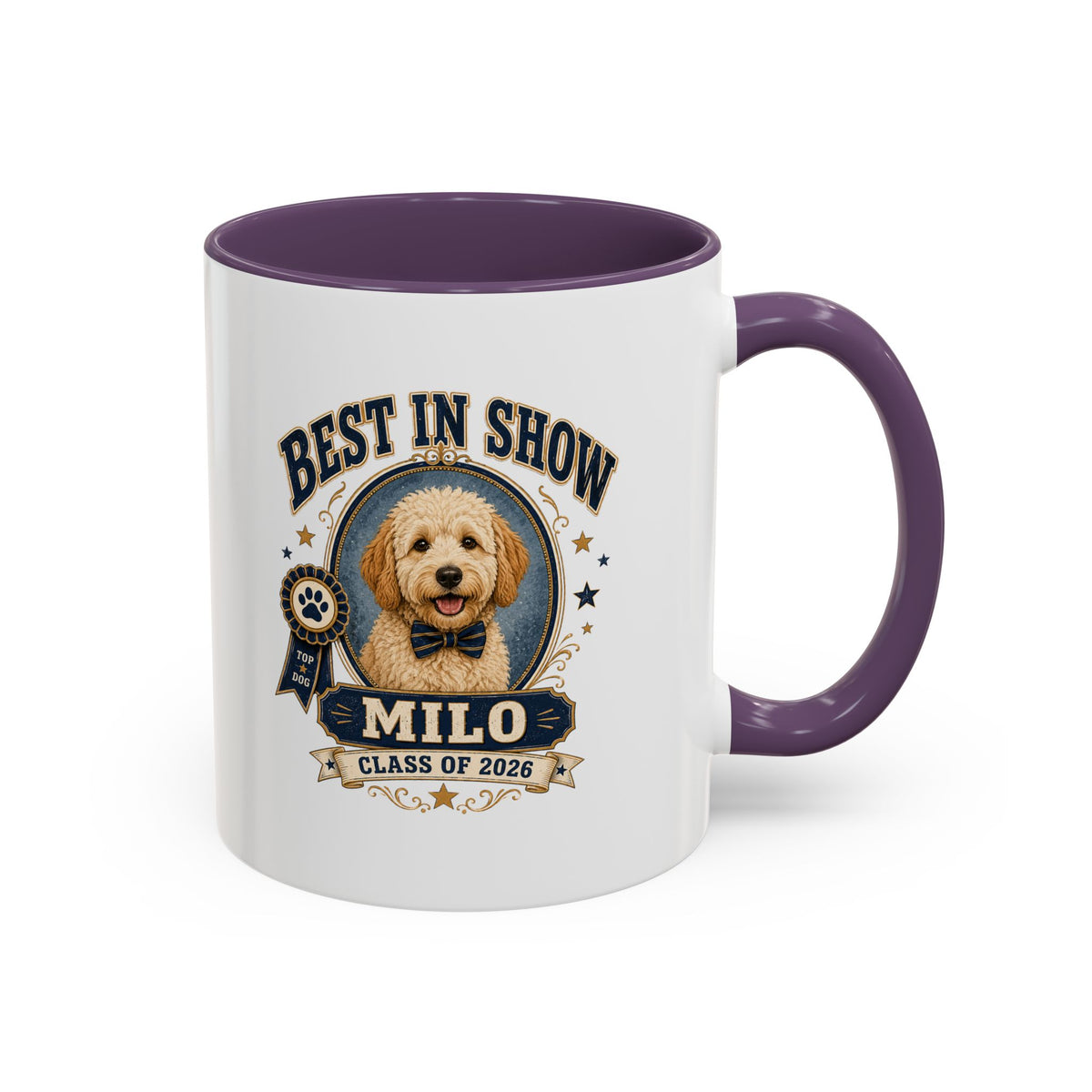 Milo Bailey Dog Dad Mom Best in Show Milo Dog Coffee Mug — Class of 2026 Accent Mug