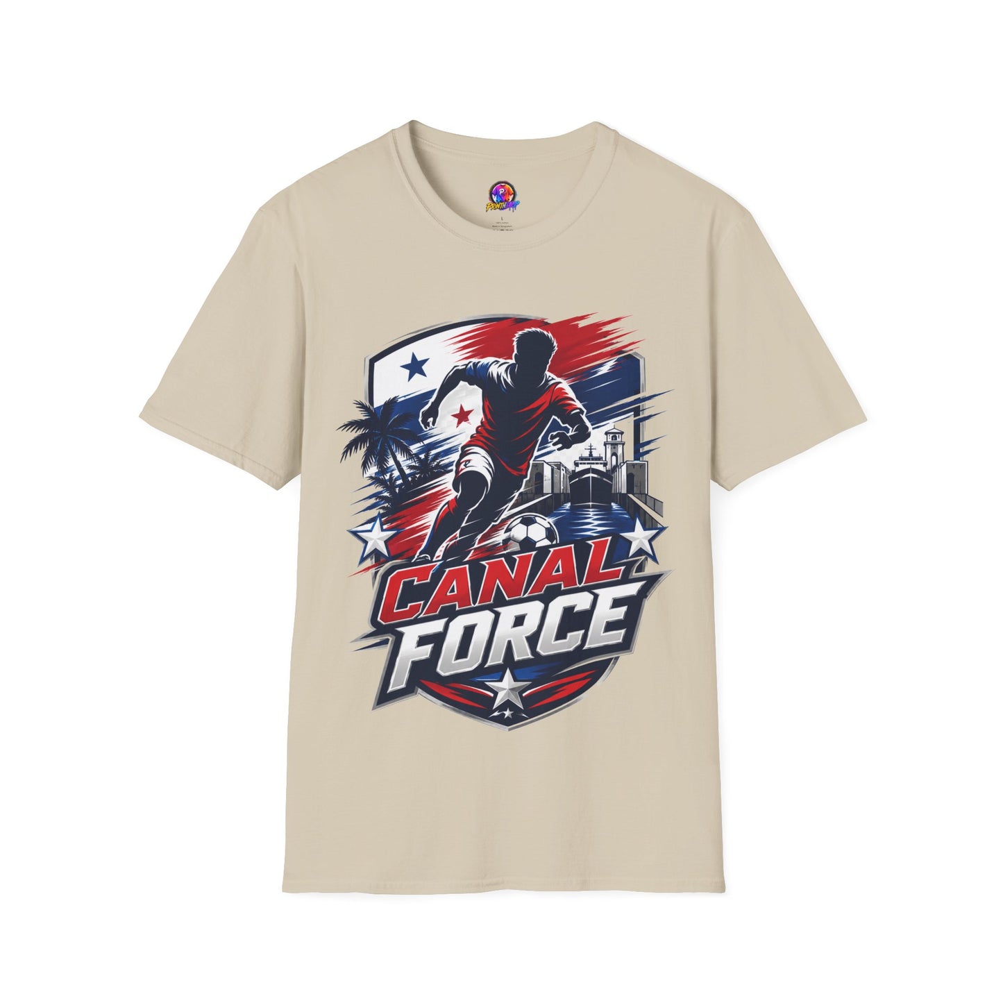 Canal Force Soccer T-Shirt - Patriotic Player Graphic Tee - Panama Shirt