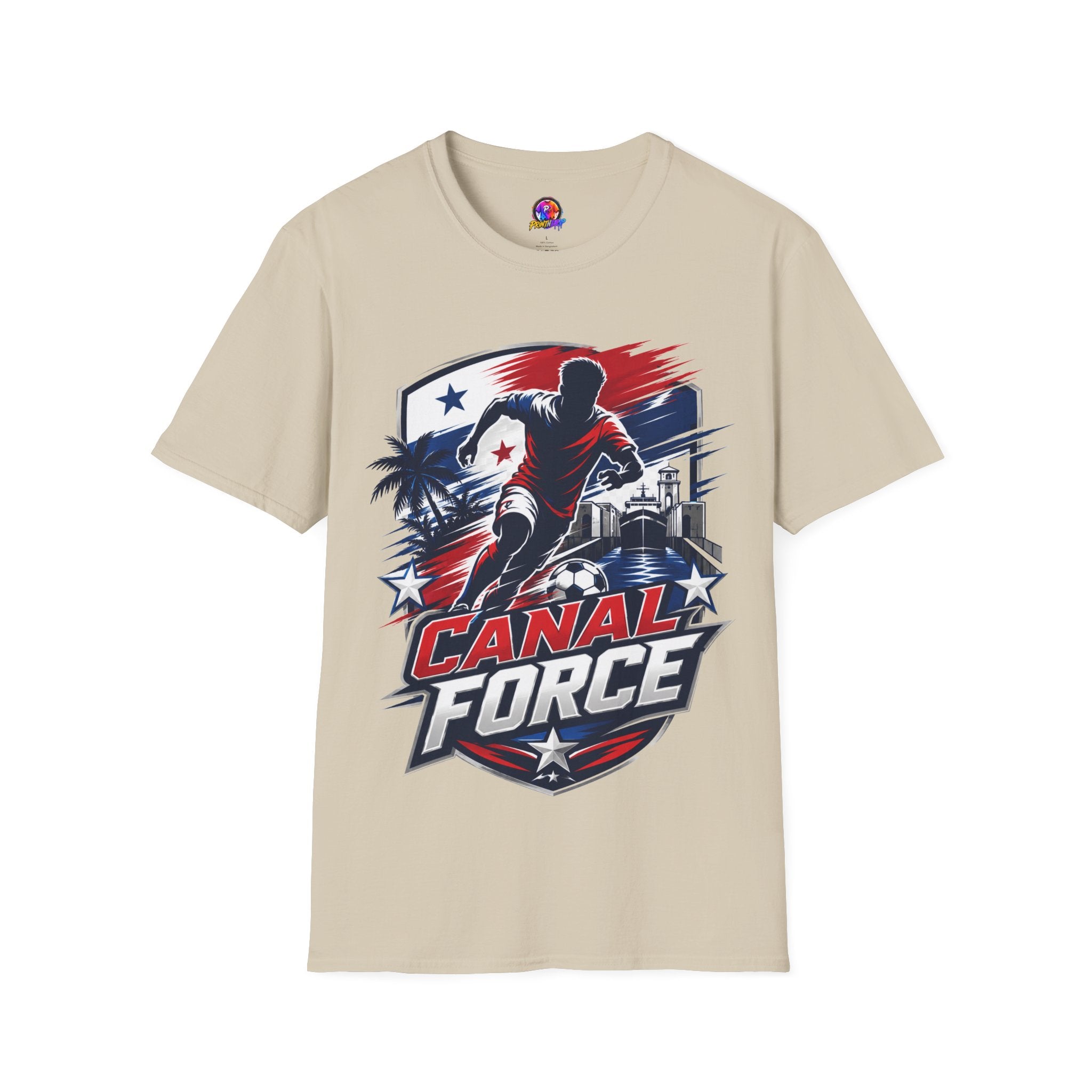 Canal Force Soccer T-Shirt - Patriotic Player Graphic Tee - Panama Shirt