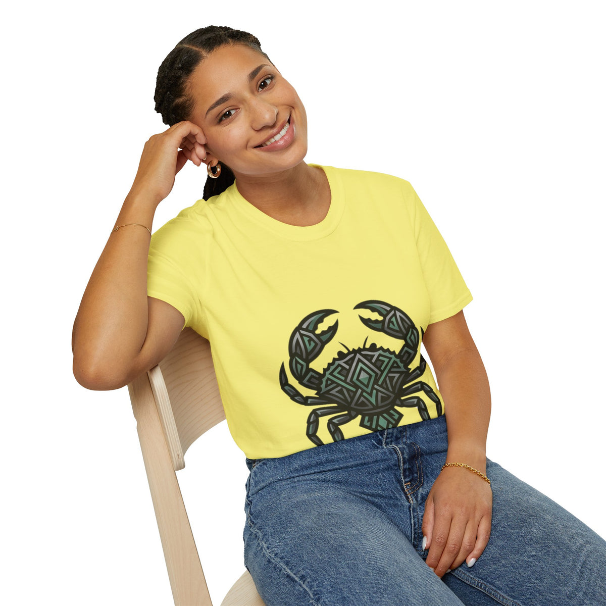 Cancer Zodiac Crab Tribal Graphic T-Shirt — Nautical Beachy Zodiac Style