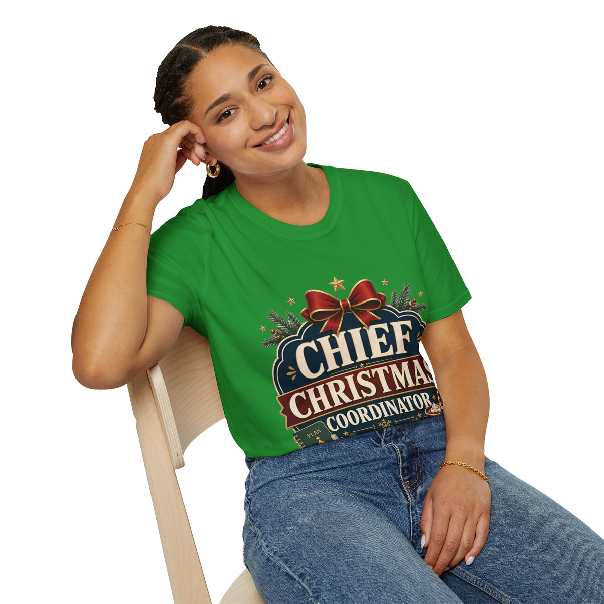 Christmas T-Shirt — "Chief Christmas Coordinator" Holiday Graphic Tee
