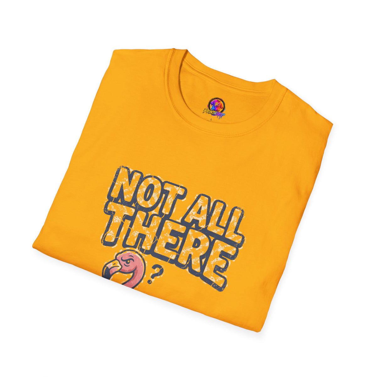 Funny And Witty Not All There Flamingo T-Shirt — Funny Quirky Graphic Tee