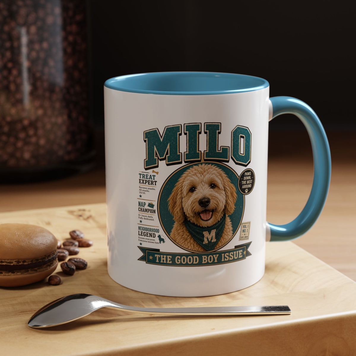 Milo Bailey Dog Dad Mom Milo Dog Coffee Mug — 'The Good Boy Issue' Accent